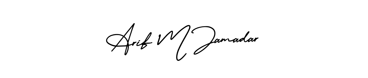 Also You can easily find your signature by using the search form. We will create Arif M Jamadar name handwritten signature images for you free of cost using AmerikaSignatureDemo-Regular sign style. Arif M Jamadar signature style 3 images and pictures png