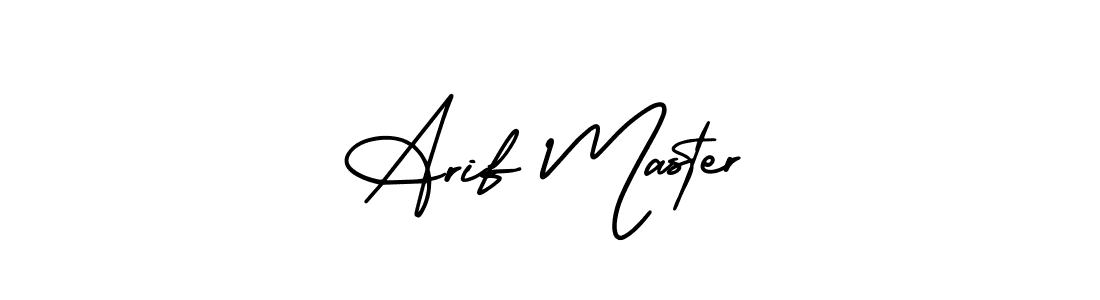 Use a signature maker to create a handwritten signature online. With this signature software, you can design (AmerikaSignatureDemo-Regular) your own signature for name Arif Master. Arif Master signature style 3 images and pictures png