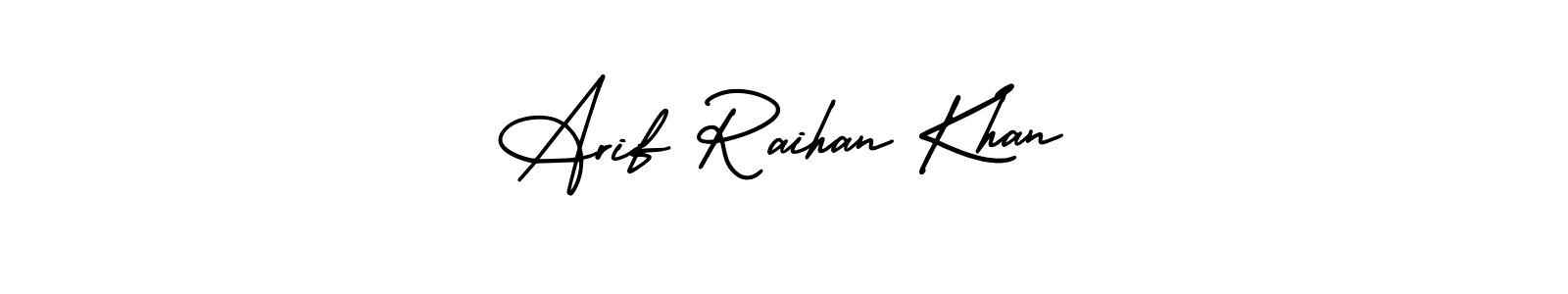 How to make Arif Raihan Khan signature? AmerikaSignatureDemo-Regular is a professional autograph style. Create handwritten signature for Arif Raihan Khan name. Arif Raihan Khan signature style 3 images and pictures png