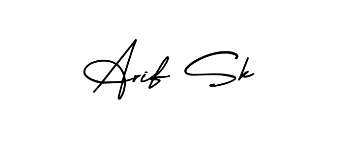 Arif Sk stylish signature style. Best Handwritten Sign (AmerikaSignatureDemo-Regular) for my name. Handwritten Signature Collection Ideas for my name Arif Sk. Arif Sk signature style 3 images and pictures png