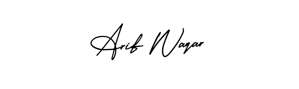 Make a beautiful signature design for name Arif Waqar. With this signature (AmerikaSignatureDemo-Regular) style, you can create a handwritten signature for free. Arif Waqar signature style 3 images and pictures png