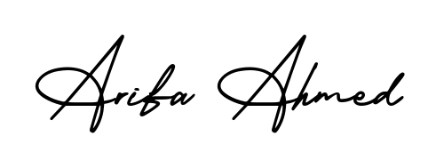 How to make Arifa Ahmed signature? AmerikaSignatureDemo-Regular is a professional autograph style. Create handwritten signature for Arifa Ahmed name. Arifa Ahmed signature style 3 images and pictures png