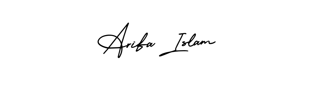 Also You can easily find your signature by using the search form. We will create Arifa Islam name handwritten signature images for you free of cost using AmerikaSignatureDemo-Regular sign style. Arifa Islam signature style 3 images and pictures png