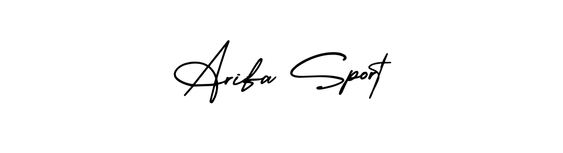 It looks lik you need a new signature style for name Arifa Sport. Design unique handwritten (AmerikaSignatureDemo-Regular) signature with our free signature maker in just a few clicks. Arifa Sport signature style 3 images and pictures png