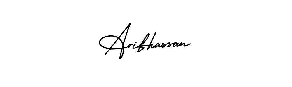 Make a beautiful signature design for name Arifhassan. Use this online signature maker to create a handwritten signature for free. Arifhassan signature style 3 images and pictures png