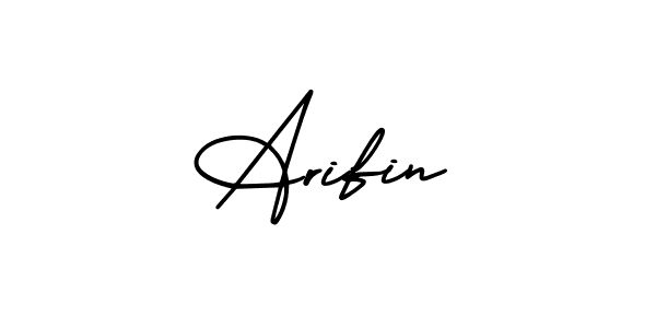 Make a beautiful signature design for name Arifin. With this signature (AmerikaSignatureDemo-Regular) style, you can create a handwritten signature for free. Arifin signature style 3 images and pictures png