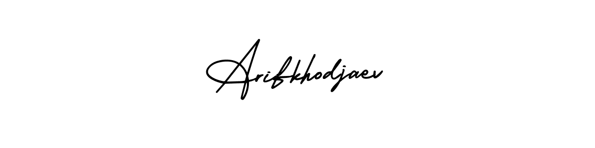 This is the best signature style for the Arifkhodjaev name. Also you like these signature font (AmerikaSignatureDemo-Regular). Mix name signature. Arifkhodjaev signature style 3 images and pictures png