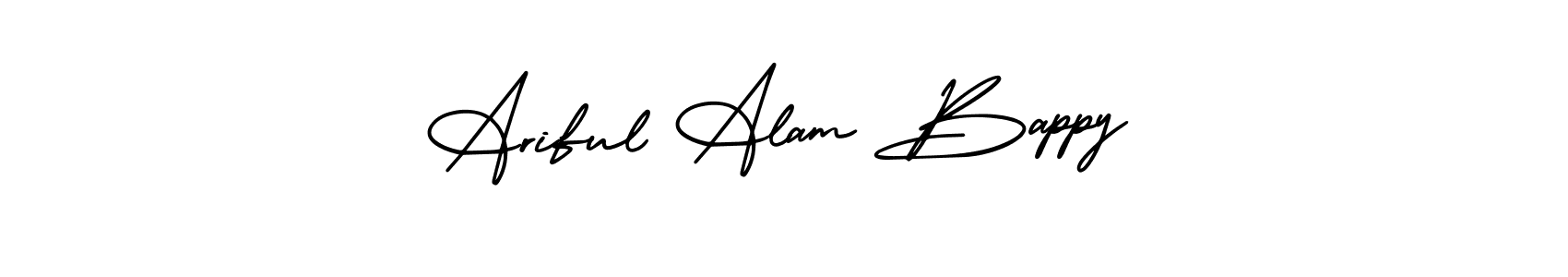 Use a signature maker to create a handwritten signature online. With this signature software, you can design (AmerikaSignatureDemo-Regular) your own signature for name Ariful Alam Bappy. Ariful Alam Bappy signature style 3 images and pictures png