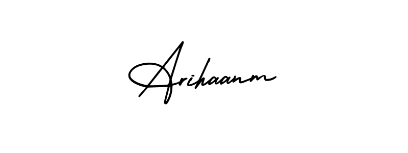 AmerikaSignatureDemo-Regular is a professional signature style that is perfect for those who want to add a touch of class to their signature. It is also a great choice for those who want to make their signature more unique. Get Arihaanm name to fancy signature for free. Arihaanm signature style 3 images and pictures png