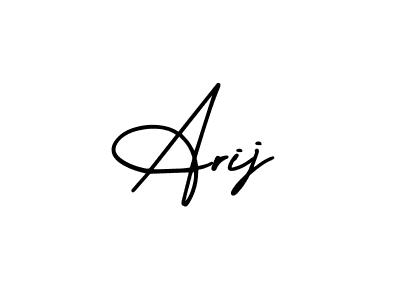 It looks lik you need a new signature style for name Arij. Design unique handwritten (AmerikaSignatureDemo-Regular) signature with our free signature maker in just a few clicks. Arij signature style 3 images and pictures png