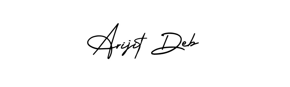 Design your own signature with our free online signature maker. With this signature software, you can create a handwritten (AmerikaSignatureDemo-Regular) signature for name Arijit Deb. Arijit Deb signature style 3 images and pictures png