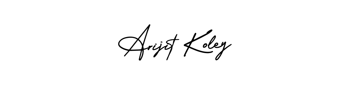 This is the best signature style for the Arijit Koley name. Also you like these signature font (AmerikaSignatureDemo-Regular). Mix name signature. Arijit Koley signature style 3 images and pictures png