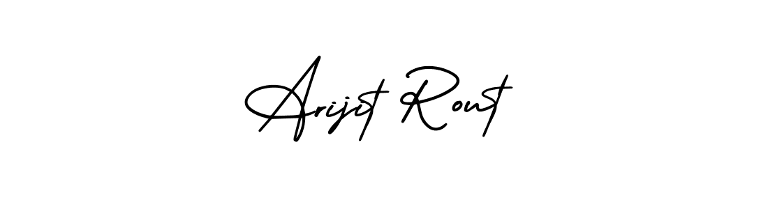 Use a signature maker to create a handwritten signature online. With this signature software, you can design (AmerikaSignatureDemo-Regular) your own signature for name Arijit Rout. Arijit Rout signature style 3 images and pictures png