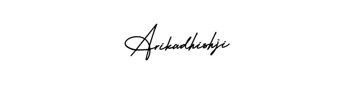 How to make Arikadhishji signature? AmerikaSignatureDemo-Regular is a professional autograph style. Create handwritten signature for Arikadhishji name. Arikadhishji signature style 3 images and pictures png