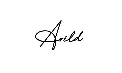 Use a signature maker to create a handwritten signature online. With this signature software, you can design (AmerikaSignatureDemo-Regular) your own signature for name Arild. Arild signature style 3 images and pictures png