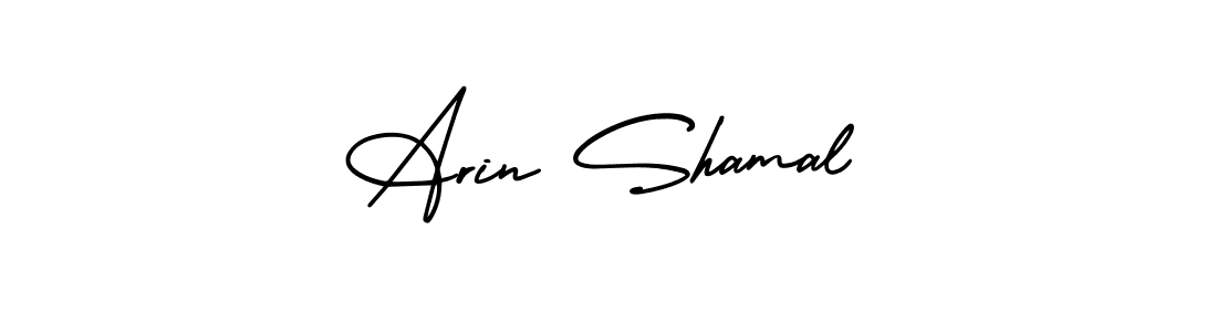 Make a beautiful signature design for name Arin Shamal. With this signature (AmerikaSignatureDemo-Regular) style, you can create a handwritten signature for free. Arin Shamal signature style 3 images and pictures png