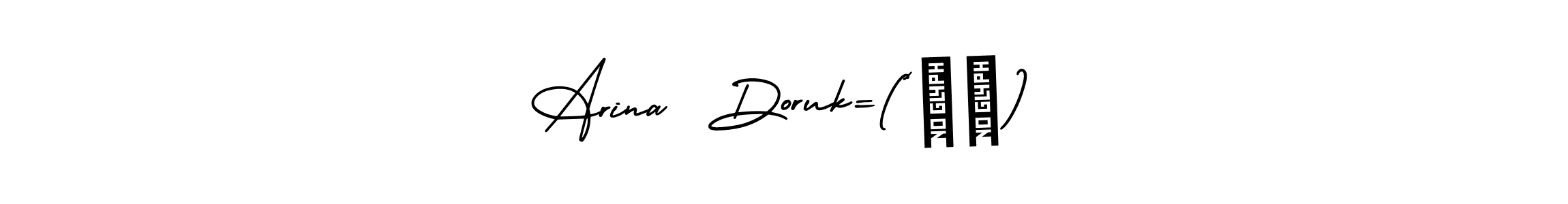 Similarly AmerikaSignatureDemo-Regular is the best handwritten signature design. Signature creator online .You can use it as an online autograph creator for name Arina  Doruk=(´▽｀). Arina  Doruk=(´▽｀) signature style 3 images and pictures png