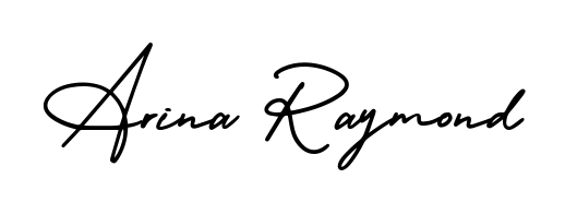 Create an unforgettable impression when signing with Arina Raymond name styled in AmerikaSignatureDemo-Regular typography. 100% free online generator. Arina Raymond signature style 3 images and pictures png