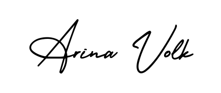 The AmerikaSignatureDemo-Regular font gives name Arina Volk a signature that looks effortless yet distinguished. Download high-res PNG instantly. Arina Volk signature style 3 images and pictures png