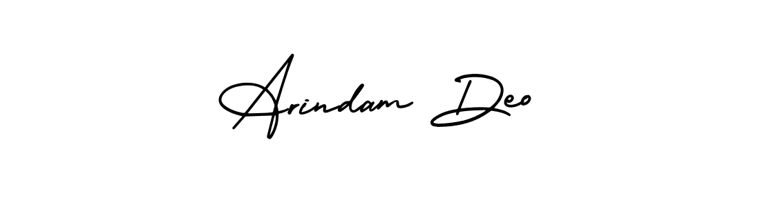 How to make Arindam Deo name signature. Use AmerikaSignatureDemo-Regular style for creating short signs online. This is the latest handwritten sign. Arindam Deo signature style 3 images and pictures png