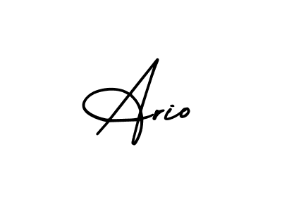 How to make Ario name signature. Use AmerikaSignatureDemo-Regular style for creating short signs online. This is the latest handwritten sign. Ario signature style 3 images and pictures png