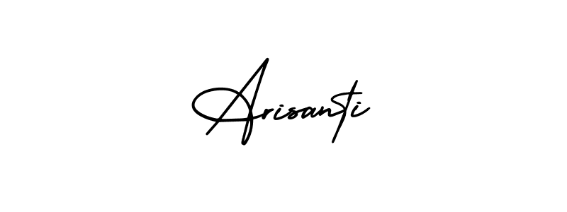 if you are searching for the best signature style for your name Arisanti. so please give up your signature search. here we have designed multiple signature styles  using AmerikaSignatureDemo-Regular. Arisanti signature style 3 images and pictures png