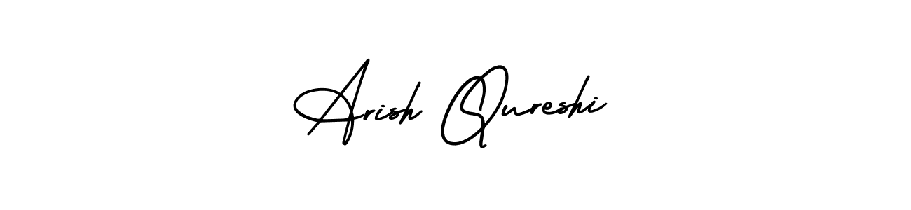 The best way (AmerikaSignatureDemo-Regular) to make a short signature is to pick only two or three words in your name. The name Arish Qureshi include a total of six letters. For converting this name. Arish Qureshi signature style 3 images and pictures png