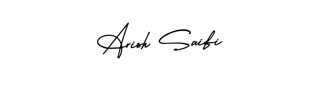 You can use this online signature creator to create a handwritten signature for the name Arish Saifi. This is the best online autograph maker. Arish Saifi signature style 3 images and pictures png