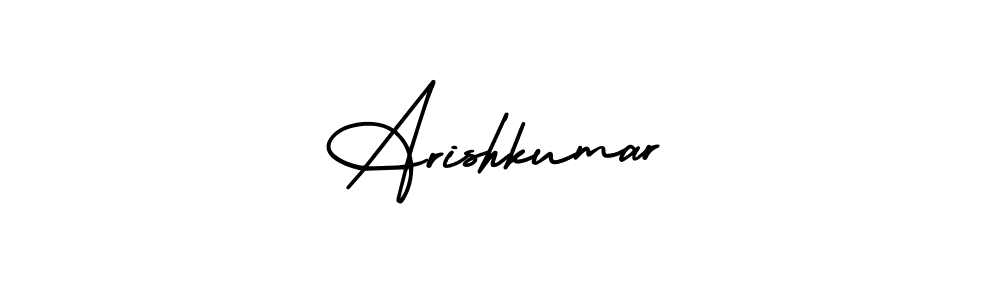 How to make Arishkumar name signature. Use AmerikaSignatureDemo-Regular style for creating short signs online. This is the latest handwritten sign. Arishkumar signature style 3 images and pictures png