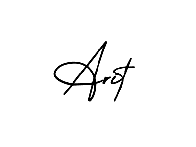 How to make Arit name signature. Use AmerikaSignatureDemo-Regular style for creating short signs online. This is the latest handwritten sign. Arit signature style 3 images and pictures png