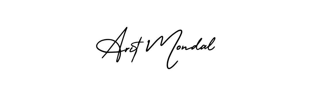 Arit Mondal stylish signature style. Best Handwritten Sign (AmerikaSignatureDemo-Regular) for my name. Handwritten Signature Collection Ideas for my name Arit Mondal. Arit Mondal signature style 3 images and pictures png