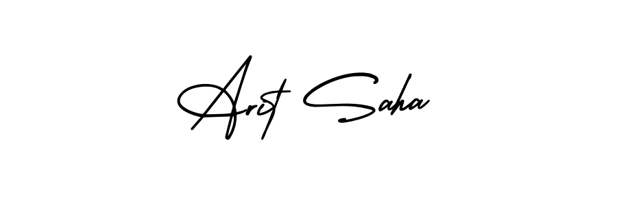 Make a beautiful signature design for name Arit Saha. With this signature (AmerikaSignatureDemo-Regular) style, you can create a handwritten signature for free. Arit Saha signature style 3 images and pictures png