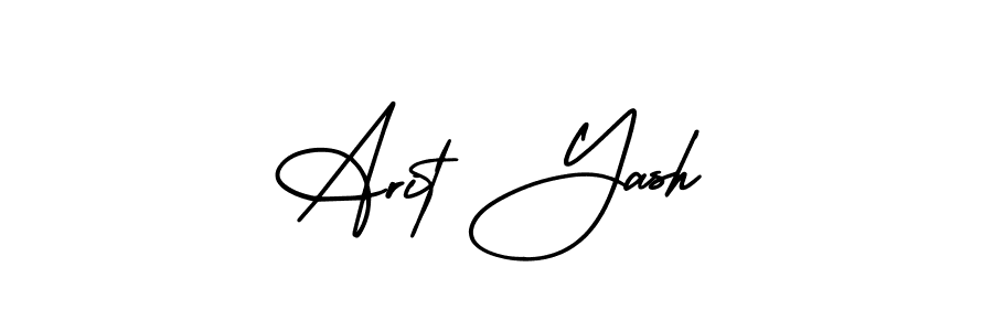 Create a beautiful signature design for name Arit Yash. With this signature (AmerikaSignatureDemo-Regular) fonts, you can make a handwritten signature for free. Arit Yash signature style 3 images and pictures png