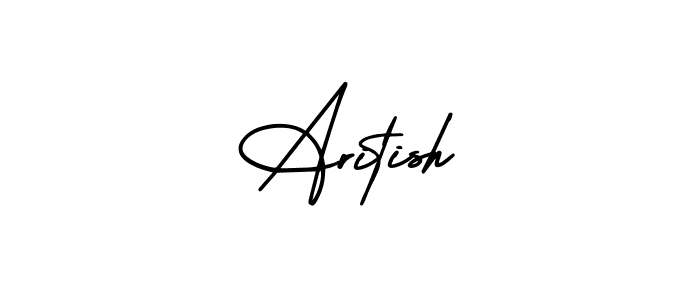Aritish stylish signature style. Best Handwritten Sign (AmerikaSignatureDemo-Regular) for my name. Handwritten Signature Collection Ideas for my name Aritish. Aritish signature style 3 images and pictures png