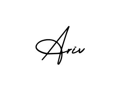 Make a beautiful signature design for name Ariv. With this signature (AmerikaSignatureDemo-Regular) style, you can create a handwritten signature for free. Ariv signature style 3 images and pictures png