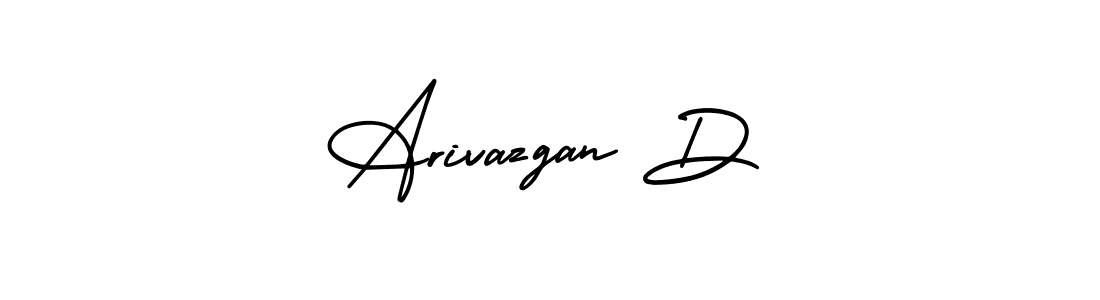 You can use this online signature creator to create a handwritten signature for the name Arivazgan D. This is the best online autograph maker. Arivazgan D signature style 3 images and pictures png