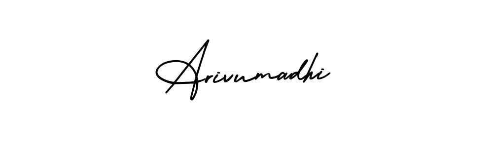 Create a beautiful signature design for name Arivumadhi. With this signature (AmerikaSignatureDemo-Regular) fonts, you can make a handwritten signature for free. Arivumadhi signature style 3 images and pictures png