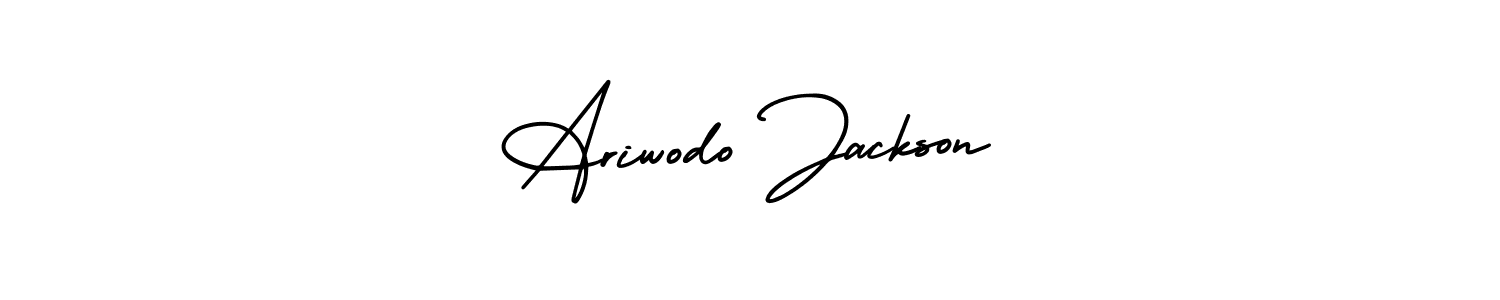Also You can easily find your signature by using the search form. We will create Ariwodo Jackson name handwritten signature images for you free of cost using AmerikaSignatureDemo-Regular sign style. Ariwodo Jackson signature style 3 images and pictures png