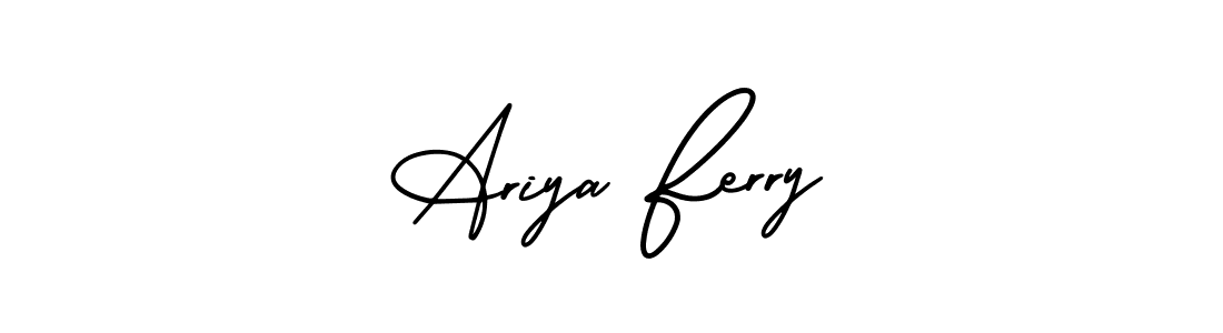 It looks lik you need a new signature style for name Ariya Ferry. Design unique handwritten (AmerikaSignatureDemo-Regular) signature with our free signature maker in just a few clicks. Ariya Ferry signature style 3 images and pictures png