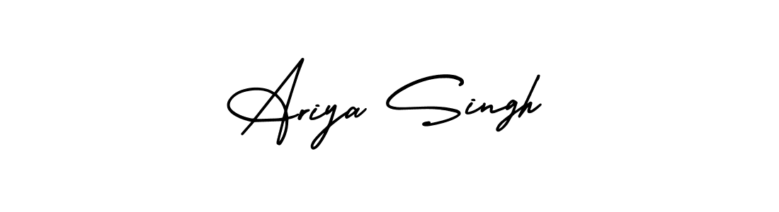 Ariya Singh stylish signature style. Best Handwritten Sign (AmerikaSignatureDemo-Regular) for my name. Handwritten Signature Collection Ideas for my name Ariya Singh. Ariya Singh signature style 3 images and pictures png