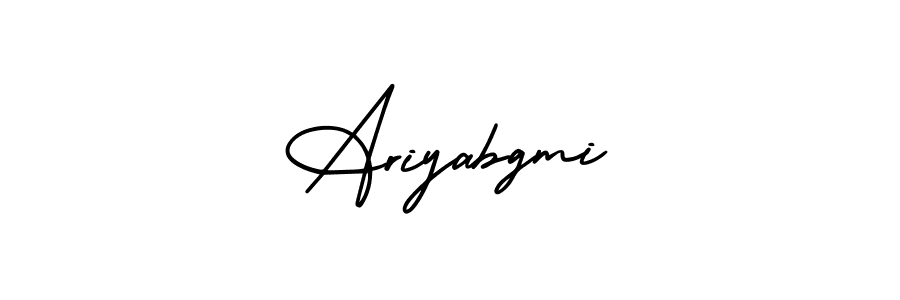 Also we have Ariyabgmi name is the best signature style. Create professional handwritten signature collection using AmerikaSignatureDemo-Regular autograph style. Ariyabgmi signature style 3 images and pictures png
