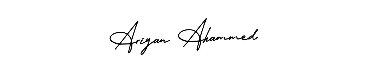 How to Draw Ariyan Ahammed signature style? AmerikaSignatureDemo-Regular is a latest design signature styles for name Ariyan Ahammed. Ariyan Ahammed signature style 3 images and pictures png