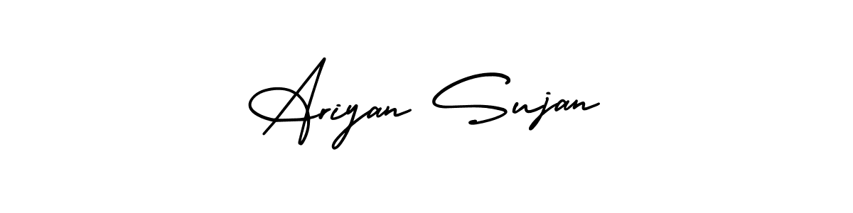 See photos of Ariyan Sujan official signature by Spectra . Check more albums & portfolios. Read reviews & check more about AmerikaSignatureDemo-Regular font. Ariyan Sujan signature style 3 images and pictures png