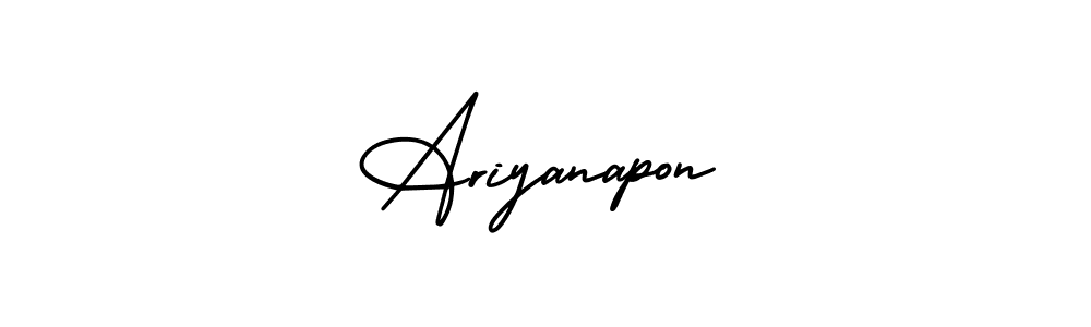 It looks lik you need a new signature style for name Ariyanapon. Design unique handwritten (AmerikaSignatureDemo-Regular) signature with our free signature maker in just a few clicks. Ariyanapon signature style 3 images and pictures png