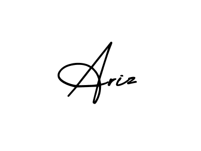 Design your own signature with our free online signature maker. With this signature software, you can create a handwritten (AmerikaSignatureDemo-Regular) signature for name Ariz. Ariz signature style 3 images and pictures png