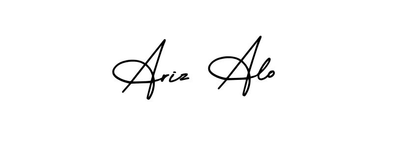 Ariz Alo stylish signature style. Best Handwritten Sign (AmerikaSignatureDemo-Regular) for my name. Handwritten Signature Collection Ideas for my name Ariz Alo. Ariz Alo signature style 3 images and pictures png