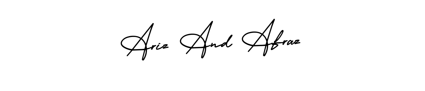 Here are the top 10 professional signature styles for the name Ariz And Afraz. These are the best autograph styles you can use for your name. Ariz And Afraz signature style 3 images and pictures png