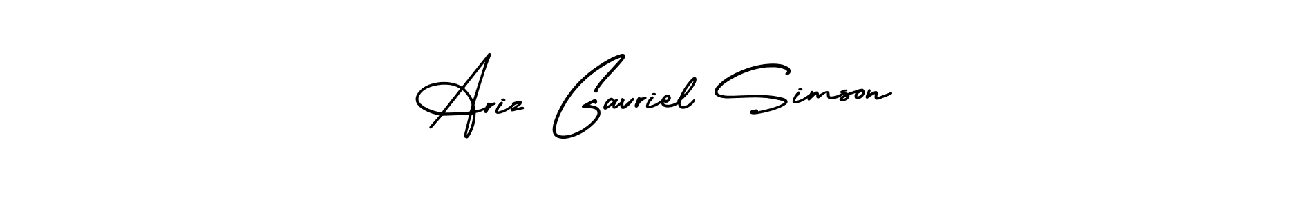 Here are the top 10 professional signature styles for the name Ariz Gavriel Simson. These are the best autograph styles you can use for your name. Ariz Gavriel Simson signature style 3 images and pictures png