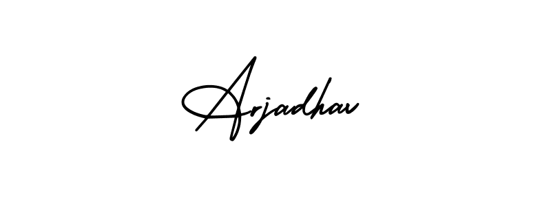 It looks lik you need a new signature style for name Arjadhav. Design unique handwritten (AmerikaSignatureDemo-Regular) signature with our free signature maker in just a few clicks. Arjadhav signature style 3 images and pictures png