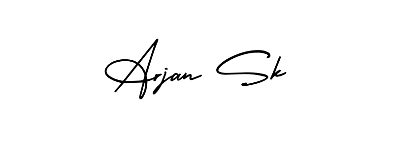 This is the best signature style for the Arjan Sk name. Also you like these signature font (AmerikaSignatureDemo-Regular). Mix name signature. Arjan Sk signature style 3 images and pictures png
